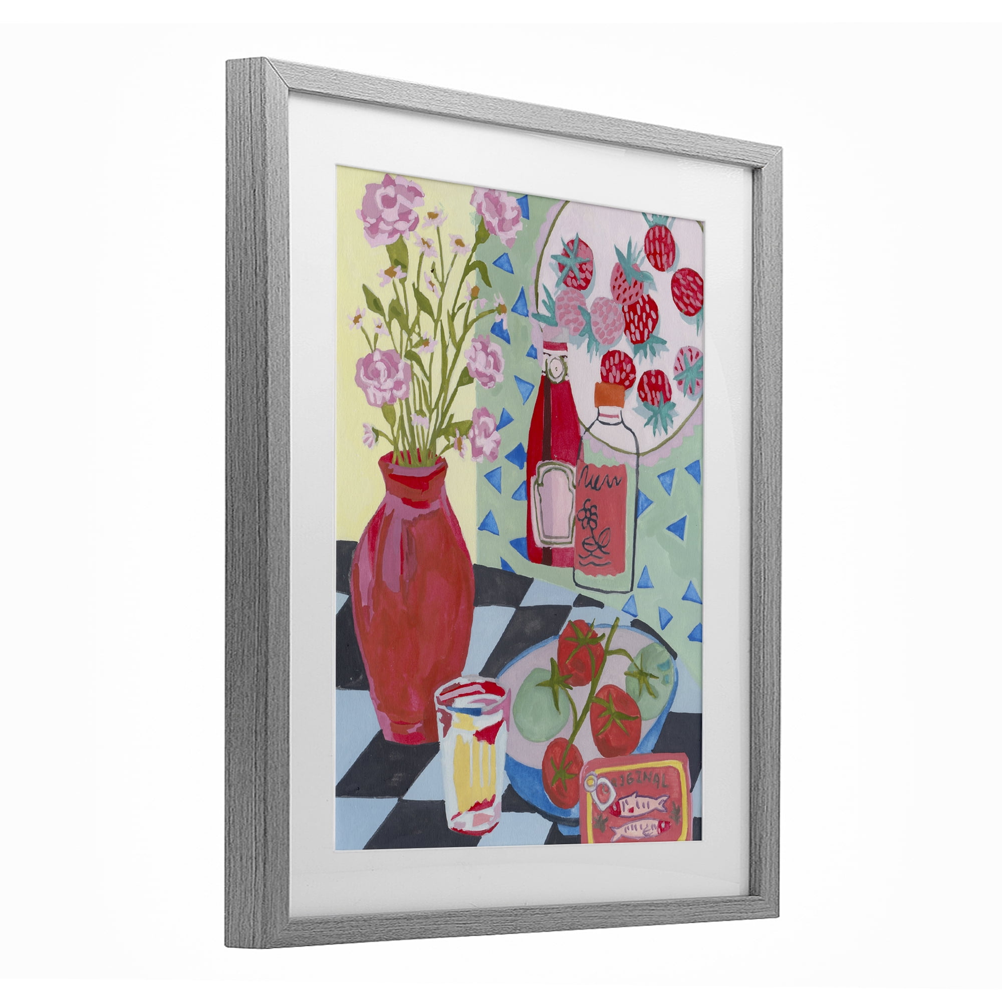 Stupell Industries Kitchen Sauces Still Life Gray Framed Print Under Glass, design by Melissa Wang