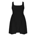 thumbnail image 5 of Summer Plus Size Dresses for Womens 2026 Fashion Casual With Pockets Solid Color V-Neck Mini Dresses, 5 of 7