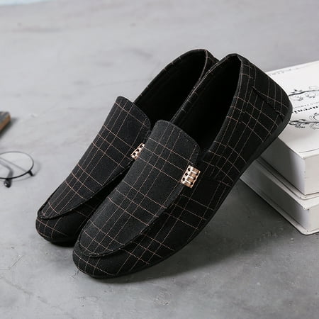 

Men‘s Loafer Shoes Striped Casual Lightweight Slip On Flat Shoes Men‘s Footwear