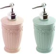 thumbnail image 1 of Dispensador de jabón de 2 uds, botella de bomba de plástico recargable vacía para loción líquida, desinfectantes, dispensadores de champú, contenedor de Gel de ducha de 400ML BRI  Rojo Verde, 1 of 5