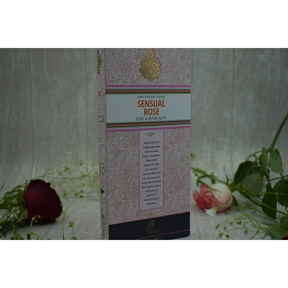 SVATV Herbal & Ancient Vedic Method Rose Incense Stick for Meditation, Yoga, Spiritual, Aromatherapy Energy Cleansing, SPA & Calm Down The Mind -Incense 200g | 7.05oz