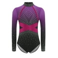 thumbnail image 3 of CHICTRY Gymnastics Bodysuit for Girls Tank Unitards Ballet Dance Leotard Workout Color Block Practice Outfit Purple 14, 3 of 5