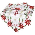 thumbnail image 3 of Camino de Mesa Navideño JAMW Bordado Rojo 15 x 70 Pulgadas para Decoraciones Navideñas, 3 of 5