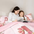 thumbnail image 6 of Homewish Letter A Monogrammed Queen Comforter Set,Romantic Flower Bedding Sets,Colorful Floral Bedding Comforter Set For Girls Kids,Microfiber Room Decorative Reversible,3 Pieces, 6 of 9