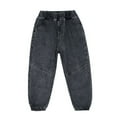 thumbnail image 3 of Kids Jeans Flare Pants for Girls Embroidered Jeans High Waisted Jeans Wide Leg with Pockets for Toddler Girls 8-9 Years, 3 of 6