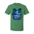 thumbnail image 2 of Wild Bobby, Tiger In The Snowy Night Animal Lover Men's Graphic T-Shirt, Kelly, 4XL, 2 of 3