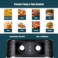 thumbnail image 6 of Costway 5.3 QT Electric Hot Air Fryer 1700W Stainless steel Non-Stick Fry Basket, 6 of 12