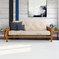 thumbnail image 1 of DHP Wood Arm Futon with Walnut Wood Finish, 1 of 9