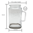 thumbnail image 3 of Mason Craft & More Glass 1 Gallon Pitcher with Removable Plastic Lid and Silicone Base, Gray, Well Suited to Cold Drink Preparation, 3 of 6
