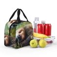 thumbnail image 4 of Pofeuu Daisy Sleeping Sloth Print Lunch Bag Lunch Box Insulated Lunch Bag Adult Lunch Box for Men and Women, 4 of 5