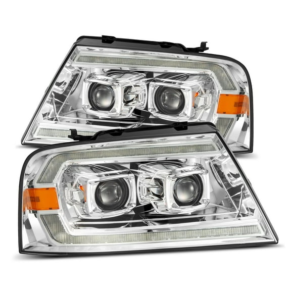 AlphaRex 04-08 Ford F150 / 06-08 Lincoln Mark LT LUXX-Series LED Projector Headlights Chrome