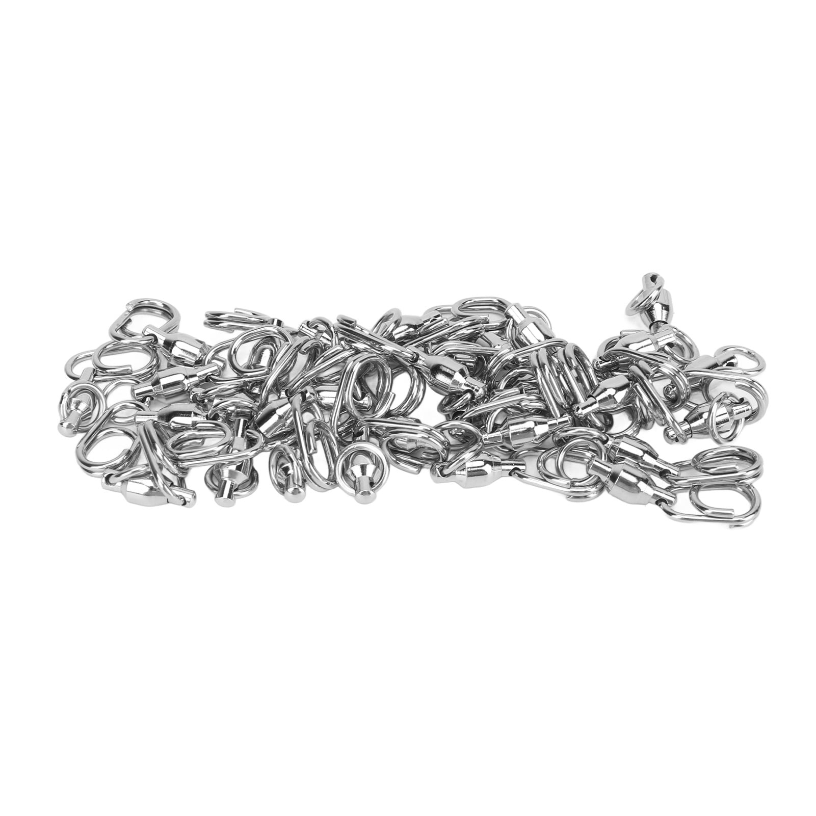 Lot De 20 émerillons De Pêche Inox/laiton – Rotation 360°, Résistance 44,5 Kg, Pour Carpe, Mer Et Bateau