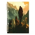 thumbnail image 2 of WOBOGO Homeless Man and Dog Notebook College Horizontal Grid Paper Ink Spill Resistant Water Resistant Cover 8.3x5.7x0.4in, 2 of 8