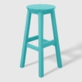 thumbnail image 5 of WestinTrends Malibu 29" HDPE Outdoor Patio Round Bar Stool Set of 2, Turquoise, 5 of 7