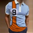 thumbnail image 2 of Mens Zipper Polos Shirts Short Sleeve Casual Slim Fit Athletic Tennis Golf Poloss T-Shirt Tops Geometric Print Shirt, 2 of 3