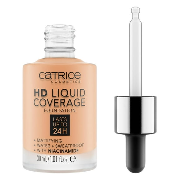 Catrice Fond de Teint Couvrance Liquide HD Haute & Naturel Vegan & Sans Cruauté (038 Beige Miel)