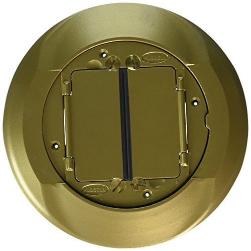 Hubbell Wiring Systems S1CFCBRS Brass Finish System One Universal Carpet Cover, 8" Diameter