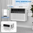 thumbnail image 3 of FREE VILLAGE 10,000 BTU U-Shaped Window Air Conditioner Unit Cools up to 450 Sq.Ft.with 6 Modes 24H Timer,Ultra Quiet Window AC Units with Full Window View,Energy Saving,Easy to Install,Black, 3 of 7