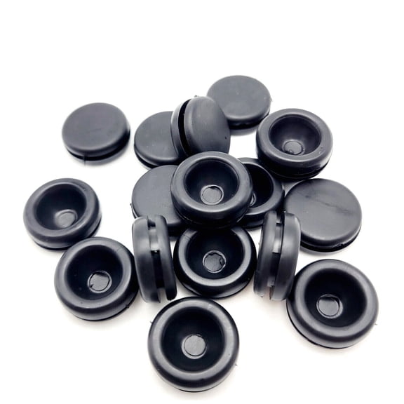 1/2" Solid Rubber Grommet Panel Knockout Plugs for 1/16†Thick Walls 5/8" OD Top