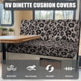 thumbnail image 4 of XYZCANDO Black Leopard Print RV Sofa Seat Cover Sofa Cushion Cover Comfortable Easy Installation Trend Print Loveseat Slipcovers Washable Couch Covers for Travel Couch, 4 of 6
