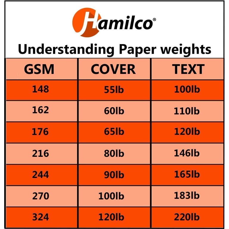 Hamilco 8x10" White Cardstock - 80 Lb Cover Weight, 50 Sheets, Bright & Smooth For Printing