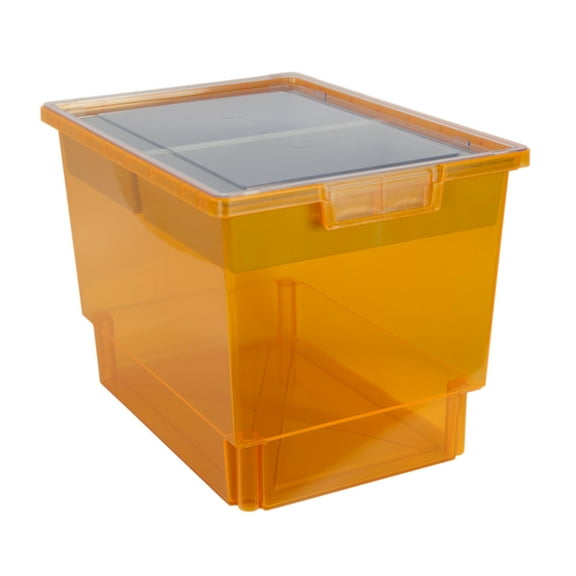 Bin/ Tote/ Tray Divider Kit - Triple Depth 12" Bin in Neon Orange - 1 pack