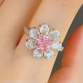 thumbnail image 4 of K-KED Women 925 Silver Filled Wedding Rings Cubic Zircon Engagement Delicate Jewelry Sz 6-10-7, 4 of 6