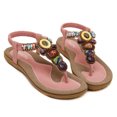 thumbnail image 2 of Sandalias de verano para mujer, estilo bohemio, con diamantes de imitación, planas, con separadores de dedos, 2 of 5