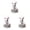 C, variant on 3 Pcs Easter Decorations Acrylic Hanging Ornaments Bunny Flower Garland Designs DIY Crafts, 2D Acrylic Mini Rhinestones Glitter Rabbit Hanging Pendants for Easter Theme Decoration Supplies