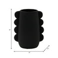 thumbnail image 5 of Modern Dolomite Vase - Stylish Stoneware Decorative Piece for Home, Office, Bedroom & Living Room - 8" Black, 5 of 13