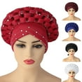thumbnail image 2 of Turban Cap Cross Adjustable Lady Lightweight Windproof Head Wrap for Daily Wear, 2 of 8