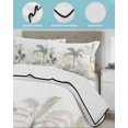 thumbnail image 4 of Green Yellow Palm Tree Twin XL Size Down Alternative Comforter, Lightweight Comforter Quilt Bedding Set with Pillow Shams Summer Botanical Tropical All Seasons Bed Comforter Duvet Insert 68"x98", 4 of 7