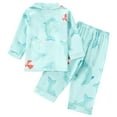 thumbnail image 4 of Lopecy-Sta Kids Toddler Girl Boy Two Piece Pajamas Set Button Down Pajama Long Sleep Top Pants Sleepwear Pjs Set, 4 of 9