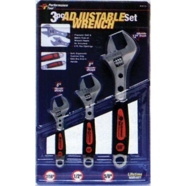 3 PC ADJUSTABLE WRENCH SET