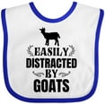 thumbnail image 3 of Inktastic Easily Distracted by Goats Boys or Girls Baby Bib, 3 of 4