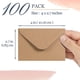 thumbnail image 4 of Sobres para Tarjetas de Regalo - Mini Sobres de 100 Unidades Sobres para Tarjetas de Visita de Papel Kraft Bolsillos Pequeños a Granel para Tarjetas de Notas Pequeñas Marrón 4 x 2,7 Pulgadas, 4 of 5