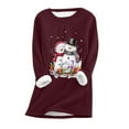 thumbnail image 1 of Qertyioot Chandail en Molleton de Noël pour Femmes, Manches Longues, Col Rond, Décontracté, 1 of 2