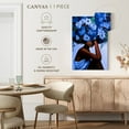 thumbnail image 5 of Elephant Stock Girl With Blue Floral Hair Wall Art - Vertical Canvas Wall Art - Living Room Wall Decor - People Canvas - Blue And Brown Decor - 30" x 45", 5 of 8