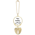 thumbnail image 1 of Happy Valentine Heart Quote Style Car Keychain Angel Wing Pendant, 1 of 4