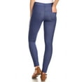 thumbnail image 3 of Women's Cotton Blend Full Length Jeggings Stretchy Skinny Pants Jeans Leggings, 3 of 3
