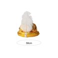 thumbnail image 2 of Sombrero de Pascua Decoración de plumas de lentejuelas brillantes Tocado de perlas de imitación Ligero - Dorado, 2 of 4