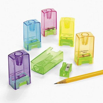 Plastic Pencil & Crayon Multi-Colored Sharpeners - 24