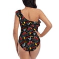 thumbnail image 5 of Gaeub Monster Truck Women's One Shoulder Ruffle Tummy Control Swimwear for Swimming Surfing Beach Party - Small, 5 of 8