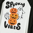thumbnail image 3 of PatPat Halloween Pajamas Letter Pumpkin Ghost Print Family Matching Pajamas Sets, 3 of 6