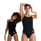 thumbnail image 3 of Bañador ARENA Team MaxLife para mujer FL Light Drop Back, color negro y blanco, 3 of 7