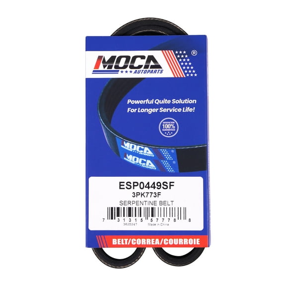 MOCA AUTOPARTS 3PK773F Accessory Drive Belt Fit for 2015-2019 Chevrolet Tahoe 5.3L & 2015-2019 Cadillac Escalade 6.2L & 2015-2019 GMC Yukon 6.2L