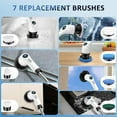 thumbnail image 2 of AVOXEZOR Electric Spin Scrubber with Adjustable Extension Handle, 2-Speed Cordless Cleaning Brush with 7 Replaceable Brush Heads, Full-Body IPX7 Waterproof for Bathtub Kitchen Grout Floor Tile, 2 of 6