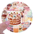 thumbnail image 3 of Colorful Birthday Cake Stickers Pack 50 Pcs Cute Dessert Decals for Scrapbooking, Laptops, Water Bottles, and More, 3 of 5