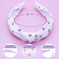 thumbnail image 4 of FROG SAC Star Studded Knot Headband for Girls, White Knotted Headbands for Kids, Cute Stud Hair Bands, Little Girl Velvet Hair Accessories, Gold Stars Hairband, No Slip Fashion Headband, 4 of 9