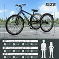 thumbnail image 3 of ABORON Adult Mountain Tricycle, 7 Speed Three Wheel Bike, 24/26/27.5 Inch Adults Trikes for Seniors with Shopping Basket, Exercise Men's Women's Tricycles, 3 of 10
